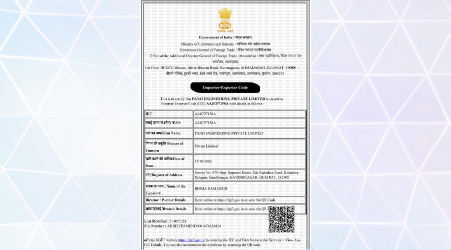 Impoerter-Exporter Code